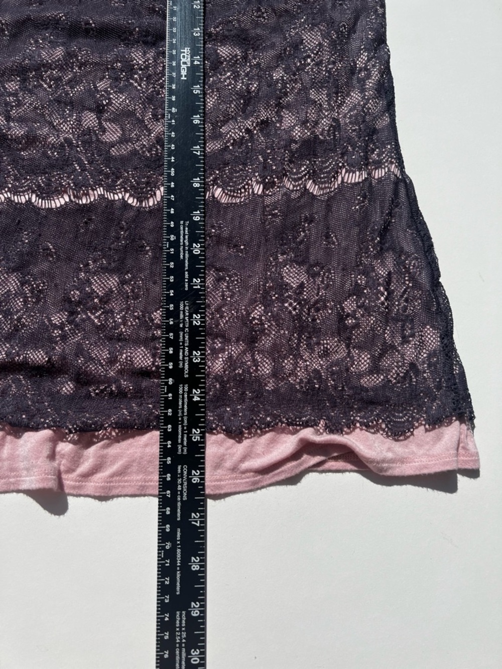 Layered Lace Racerback Tank - Pink & Purple - Picture 5 of 9